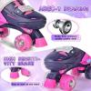 image2PM SPORTS Roller Skates for Girls Boys Kids Age 46 58 612 812 with Light Up Wheels Adjustable Youth Rollerskates Size 10C 11C 12C 13C 1 2 3 4 5 6Purple Pink