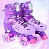 image2PM SPORTS Roller Skates for Girls Boys Kids Age 46 58 612 812 with Light Up Wheels Adjustable Youth Rollerskates Size 10C 11C 12C 13C 1 2 3 4 5 6Purple