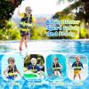 image2PM SPORTS Toddler Swim Vest for 2050 lbs Kids Float Jacket with Adjustable Safety Strap for Girls Boys 2 3 4 5 6 Years Old Premium Buoyancy Neoprene Children Swimming FloatiesGreen Dinosaur