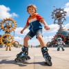 image:image2PM SPORTS Inline Skates for Kids Girls Boys Ages 58 812 46 612 with Light Up Wheels Adjustable Kids Roller Skates Blades for Adults Men Women Beginners YouthsBlue