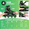 image:image2PM SPORTS Inline Skates for Kids Girls Boys Ages 58 812 46 612 with Light Up Wheels Adjustable Kids Roller Skates Blades for Adults Men Women Beginners YouthsGreen