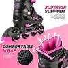 image:image2PM SPORTS Inline Skates for Kids Girls Boys Ages 58 812 46 612 with Light Up Wheels Adjustable Kids Roller Skates Blades for Adults Men Women Beginners YouthsPink