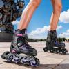 image:image2PM SPORTS Inline Skates for Kids Girls Boys Ages 58 812 46 612 with Light Up Wheels Adjustable Kids Roller Skates Blades for Adults Men Women Beginners YouthsPurple