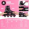 image:image2PM SPORTS Inline Skates for Kids Girls Boys Ages 58 812 46 612 with Light Up Wheels Adjustable Kids Roller Skates Blades for Adults Men Women Beginners YouthsPink