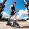 image:image2PM SPORTS Inline Skates for Kids Girls Boys Ages 58 812 46 612 with Light Up Wheels Adjustable Kids Roller Skates Blades for Adults Men Women Beginners YouthsBlack
