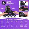 image:image2PM SPORTS Inline Skates for Kids Girls Boys Ages 58 812 46 612 with Light Up Wheels Adjustable Kids Roller Skates Blades for Adults Men Women Beginners YouthsPurple