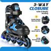 image:image2PM SPORTS Inline Skates for Kids Girls Boys Ages 58 812 46 612 with Light Up Wheels Adjustable Kids Roller Skates Blades for Adults Men Women Beginners YouthsBlue