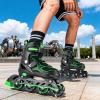 image:image2PM SPORTS Inline Skates for Kids Girls Boys Ages 58 812 46 612 with Light Up Wheels Adjustable Kids Roller Skates Blades for Adults Men Women Beginners YouthsGreen