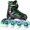 image:image2PM SPORTS Inline Skates for Kids Girls Boys Ages 58 812 46 612 with Light Up Wheels Adjustable Kids Roller Skates Blades for Adults Men Women Beginners YouthsGreen