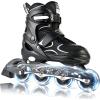 image:image2PM SPORTS Inline Skates for Kids Girls Boys Ages 58 812 46 612 with Light Up Wheels Adjustable Kids Roller Skates Blades for Adults Men Women Beginners YouthsBlack