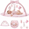 image:image2PM SPORTS Tummy Time Mat Baby Play Gym with 5 Detachable Toys  Elephant Style Machine Washable Thick Baby Play mat for StageBased Developmental Activity Gyms amp Playmats for Infant 012 MonthsSweetheart