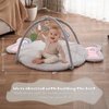 image:image2PM SPORTS Tummy Time Mat Baby Play Gym with 5 Detachable Toys  Elephant Style Machine Washable Thick Baby Play mat for StageBased Developmental Activity Gyms amp Playmats for Infant 012 MonthsElephant