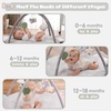 image:image2PM SPORTS Tummy Time Mat Baby Play Gym with 5 Detachable Toys  Elephant Style Machine Washable Thick Baby Play mat for StageBased Developmental Activity Gyms amp Playmats for Infant 012 MonthsElephant
