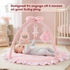 image:image2PM SPORTS Tummy Time Mat Baby Play Gym with 5 Detachable Toys  Elephant Style Machine Washable Thick Baby Play mat for StageBased Developmental Activity Gyms amp Playmats for Infant 012 MonthsSweetheart