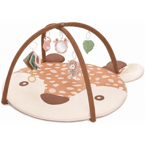 image:image2PM SPORTS Tummy Time Mat Baby Play Gym with 5 Detachable Toys  Elephant Style Machine Washable Thick Baby Play mat for StageBased Developmental Activity Gyms amp Playmats for Infant 012 MonthsDeer