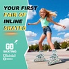image:image2PM SPORTS Torinx Inline Skates for Kids Boys Girls Ages 58 812 46 612 with Light Up Wheels Adjustable Kids Roller Skates Blades for Adults Men Women Beginners YouthsG Teal