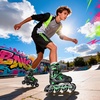 image:image2PM SPORTS Torinx Inline Skates for Kids Boys Girls Ages 58 812 46 612 with Light Up Wheels Adjustable Kids Roller Skates Blades for Adults Men Women Beginners YouthsA Green