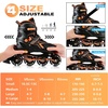 image:image2PM SPORTS Torinx Inline Skates for Kids Boys Girls Ages 58 812 46 612 with Light Up Wheels Adjustable Kids Roller Skates Blades for Adults Men Women Beginners YouthsE Orange