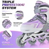 image:image2PM SPORTS Torinx Inline Skates for Kids Boys Girls Ages 58 812 46 612 with Light Up Wheels Adjustable Kids Roller Skates Blades for Adults Men Women Beginners YouthsF Violet