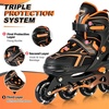 image:image2PM SPORTS Torinx Inline Skates for Kids Boys Girls Ages 58 812 46 612 with Light Up Wheels Adjustable Kids Roller Skates Blades for Adults Men Women Beginners YouthsE Orange