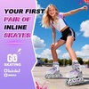 image:image2PM SPORTS Torinx Inline Skates for Kids Boys Girls Ages 58 812 46 612 with Light Up Wheels Adjustable Kids Roller Skates Blades for Adults Men Women Beginners YouthsF Violet