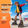 image:image2PM SPORTS Torinx Inline Skates for Kids Boys Girls Ages 58 812 46 612 with Light Up Wheels Adjustable Kids Roller Skates Blades for Adults Men Women Beginners YouthsE Orange