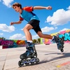 image:image2PM SPORTS Torinx Inline Skates for Kids Boys Girls Ages 58 812 46 612 with Light Up Wheels Adjustable Kids Roller Skates Blades for Adults Men Women Beginners YouthsC Blue