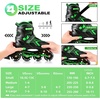 image:image2PM SPORTS Torinx Inline Skates for Kids Boys Girls Ages 58 812 46 612 with Light Up Wheels Adjustable Kids Roller Skates Blades for Adults Men Women Beginners YouthsA Green