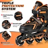 image:image2PM SPORTS Torinx Inline Skates for Kids Boys Girls Ages 58 812 46 612 with Light Up Wheels Adjustable Kids Roller Skates Blades for Adults Men Women Beginners YouthsE Orange