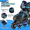 image:image2PM SPORTS Torinx Inline Skates for Kids Boys Girls Ages 58 812 46 612 with Light Up Wheels Adjustable Kids Roller Skates Blades for Adults Men Women Beginners YouthsC Blue