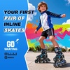 image:image2PM SPORTS Torinx Inline Skates for Kids Boys Girls Ages 58 812 46 612 with Light Up Wheels Adjustable Kids Roller Skates Blades for Adults Men Women Beginners YouthsC Blue