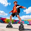 image:image2PM SPORTS Torinx Inline Skates for Kids Boys Girls Ages 58 812 46 612 with Light Up Wheels Adjustable Kids Roller Skates Blades for Adults Men Women Beginners YouthsD Black