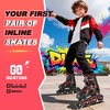 image:image2PM SPORTS Torinx Inline Skates for Kids Boys Girls Ages 58 812 46 612 with Light Up Wheels Adjustable Kids Roller Skates Blades for Adults Men Women Beginners YouthsB Red