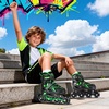 image:image2PM SPORTS Torinx Inline Skates for Kids Boys Girls Ages 58 812 46 612 with Light Up Wheels Adjustable Kids Roller Skates Blades for Adults Men Women Beginners YouthsA Green