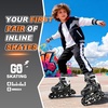 image:image2PM SPORTS Torinx Inline Skates for Kids Boys Girls Ages 58 812 46 612 with Light Up Wheels Adjustable Kids Roller Skates Blades for Adults Men Women Beginners YouthsD Black