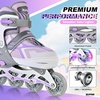image:image2PM SPORTS Torinx Inline Skates for Kids Boys Girls Ages 58 812 46 612 with Light Up Wheels Adjustable Kids Roller Skates Blades for Adults Men Women Beginners YouthsF Violet