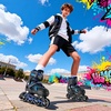 image:image2PM SPORTS Torinx Inline Skates for Kids Boys Girls Ages 58 812 46 612 with Light Up Wheels Adjustable Kids Roller Skates Blades for Adults Men Women Beginners YouthsC Blue