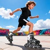 image:image2PM SPORTS Torinx Inline Skates for Kids Boys Girls Ages 58 812 46 612 with Light Up Wheels Adjustable Kids Roller Skates Blades for Adults Men Women Beginners YouthsD Black
