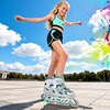 image:image2PM SPORTS Torinx Inline Skates for Kids Boys Girls Ages 58 812 46 612 with Light Up Wheels Adjustable Kids Roller Skates Blades for Adults Men Women Beginners YouthsG Teal