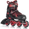 image:image2PM SPORTS Torinx Inline Skates for Kids Boys Girls Ages 58 812 46 612 with Light Up Wheels Adjustable Kids Roller Skates Blades for Adults Men Women Beginners YouthsB Red