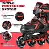 image:image2PM SPORTS Torinx Inline Skates for Kids Boys Girls Ages 58 812 46 612 with Light Up Wheels Adjustable Kids Roller Skates Blades for Adults Men Women Beginners YouthsB Red