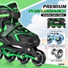 image:image2PM SPORTS Torinx Inline Skates for Kids Boys Girls Ages 58 812 46 612 with Light Up Wheels Adjustable Kids Roller Skates Blades for Adults Men Women Beginners YouthsA Green