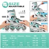 image:image2PM SPORTS Torinx Inline Skates for Kids Boys Girls Ages 58 812 46 612 with Light Up Wheels Adjustable Kids Roller Skates Blades for Adults Men Women Beginners YouthsG Teal