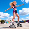 image:image2PM SPORTS Torinx Inline Skates for Kids Boys Girls Ages 58 812 46 612 with Light Up Wheels Adjustable Kids Roller Skates Blades for Adults Men Women Beginners YouthsH Black Pink
