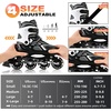 image:image2PM SPORTS Torinx Inline Skates for Kids Boys Girls Ages 58 812 46 612 with Light Up Wheels Adjustable Kids Roller Skates Blades for Adults Men Women Beginners YouthsD Black