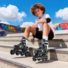 image:image2PM SPORTS Torinx Inline Skates for Kids Boys Girls Ages 58 812 46 612 with Light Up Wheels Adjustable Kids Roller Skates Blades for Adults Men Women Beginners YouthsD Black