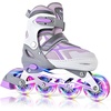 image:image2PM SPORTS Torinx Inline Skates for Kids Boys Girls Ages 58 812 46 612 with Light Up Wheels Adjustable Kids Roller Skates Blades for Adults Men Women Beginners YouthsF Violet