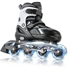image:image2PM SPORTS Torinx Inline Skates for Kids Boys Girls Ages 58 812 46 612 with Light Up Wheels Adjustable Kids Roller Skates Blades for Adults Men Women Beginners YouthsD Black