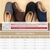 imageVeraCosy Mens Wool Felt Slippers Warm Fuzzy Faux Sherpa Slipon Memory Foam Indoor House SlippersDark Black