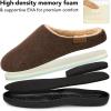 imageVeraCosy Mens Wool Felt Slippers Warm Fuzzy Faux Sherpa Slipon Memory Foam Indoor House SlippersNutty Coffee